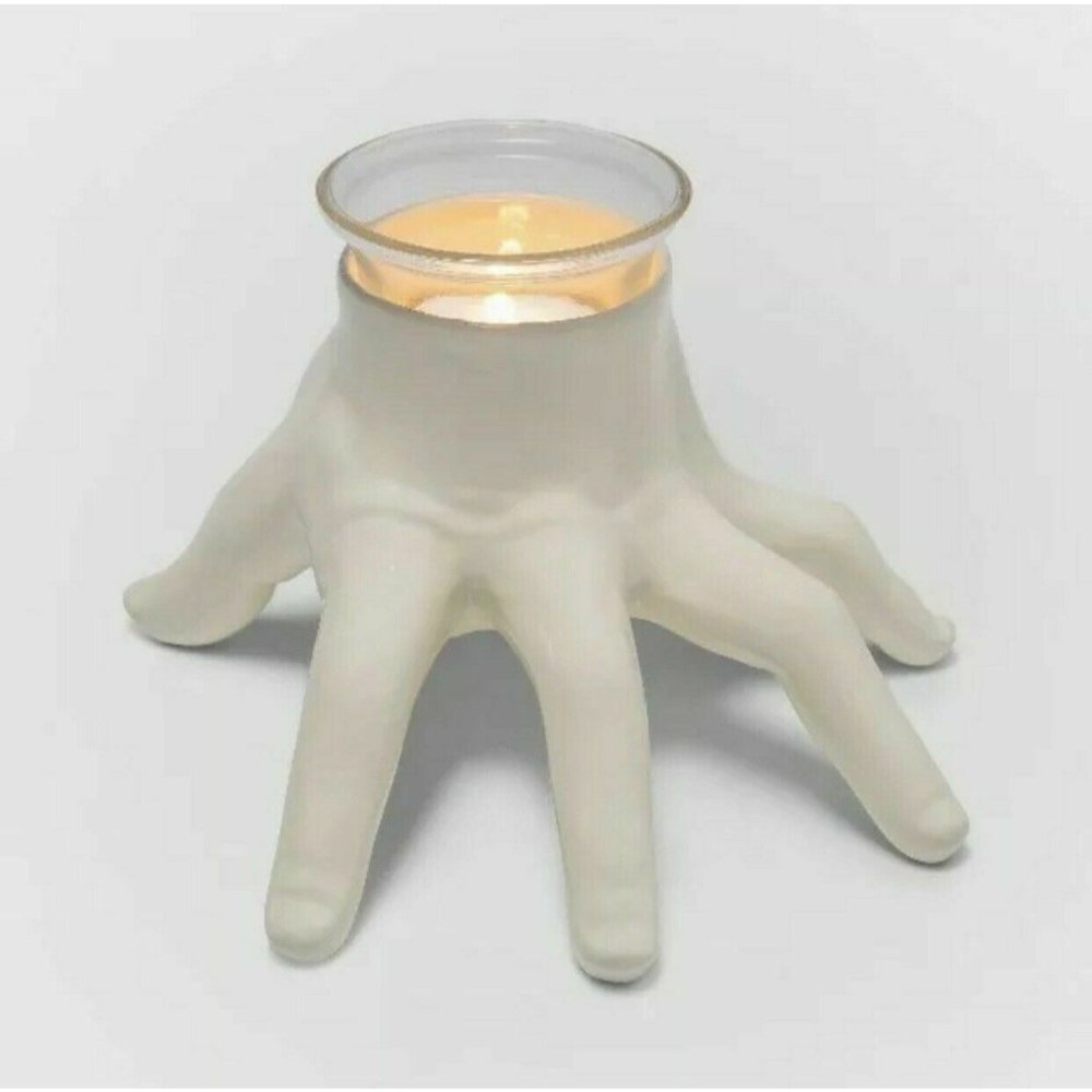 Hyde & EEK! White Halloween Votive Short Candle